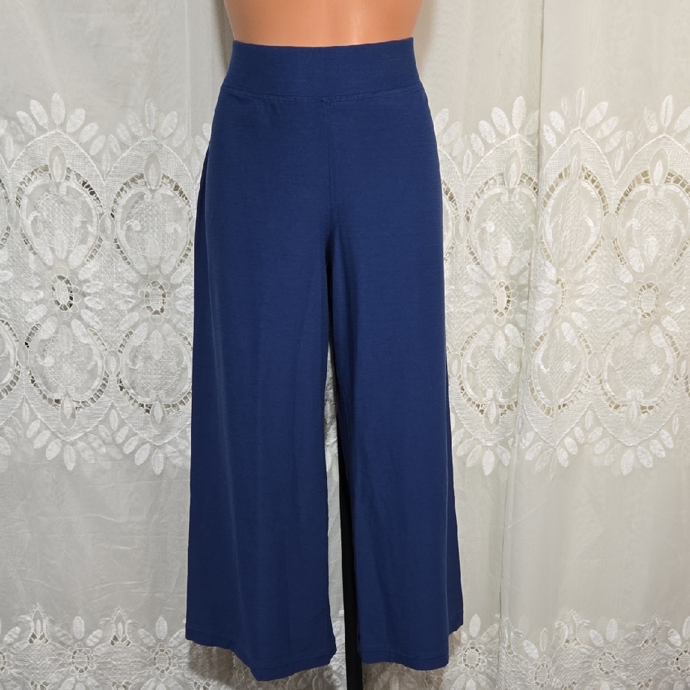 Eileen Fisher Blue Wide Leg Capri Pants Size X-Small